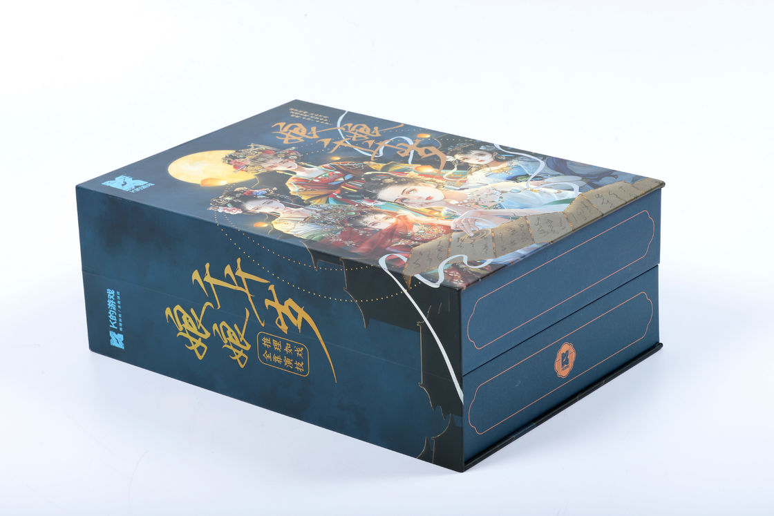 Caja de almacenamiento de juegos de cartón de madera rectangular para organizar el almacenamiento