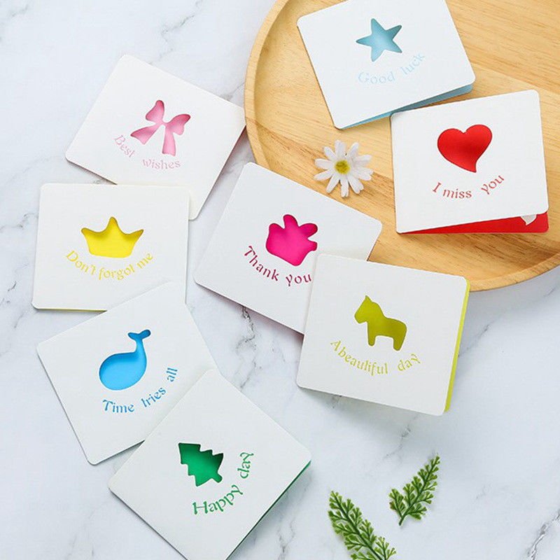 Varios diseños de inspiración de las tarjetas de felicitación creativas 5 x 7 pulgadas para saludos de negocios