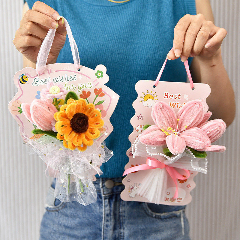 Impresión digital Tarjetas de felicitación de flores creativas en blanco para mensajes personales Impresión de papel