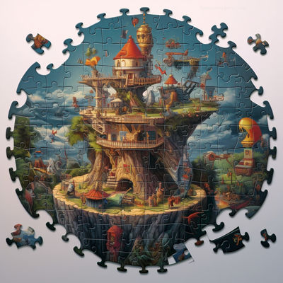Un buen precio. Puzzle educativo de cartón para habilidades de resolución de problemas en línea